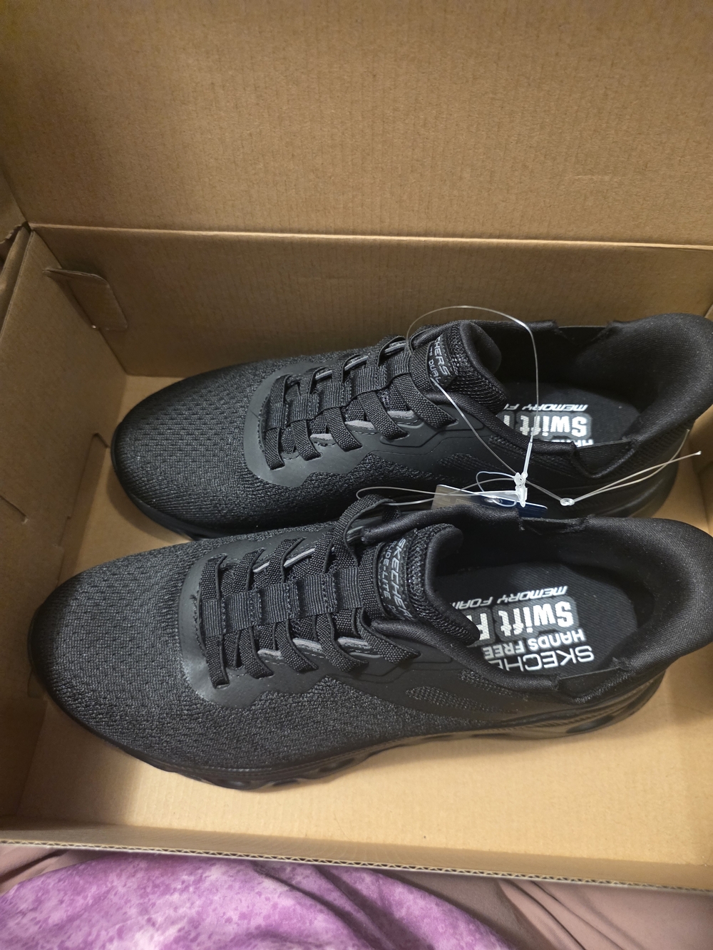 Skechers Men's All-Black Memory Foam Athletic Sneakers